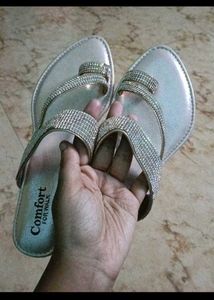 Rose Gold silver sandals