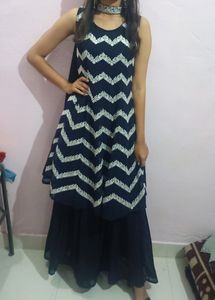 Blue Sharara Set