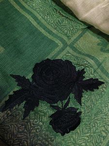 Elegant Green Saree (Super Net)