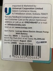 LuvLap Adore Electric Breast Pump