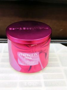 Bath &amp; Body Works Perfect In Pink 3-wick Candle