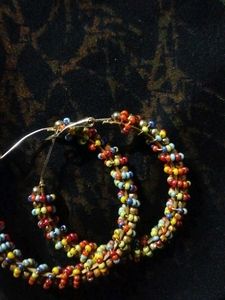 Beaded Hoop Earrings
