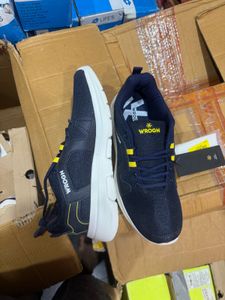 WROGN Navy Blue &amp; Yellow Sneakers