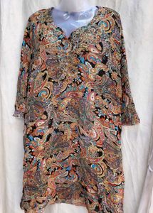 I. Paisley Print Dress