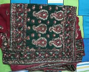 Handmade Heavy Embroidered Saree.