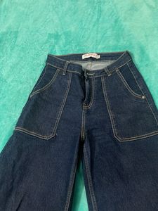 Wide Leg Denim Jeans