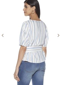 Stripped V Neck Top