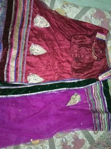 Elegant Maroon Saree