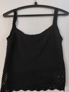 Black Knit Tank Top