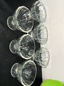 Vintage Glass Dessert Cups (Set of 6)