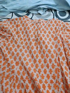 Orange Flared Kurta