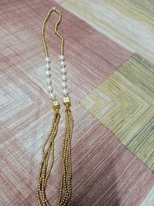 Pearl &amp; Gold Tone Necklace Set