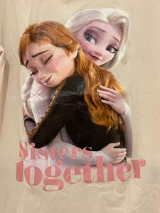 H&amp;M Frozen Sisters T-Shirt-like New For 6-8 Yr
