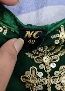 Beautiful Dark Green Sharara💚