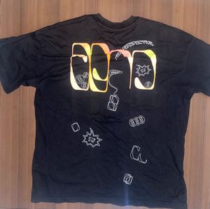 Black Graphic Print T-Shirt