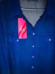 Royal Blue Button-Up Shirt