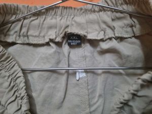 Beige Silky Fit Cargo Pant