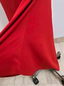 Red Embellished Evening Gown