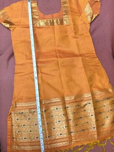 Orange Color Blouse And Dupatta Set For Lehenga