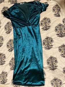 Emerald Green Velvet Dress