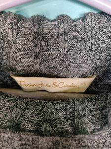 High Neck Winter Grey Colour Top