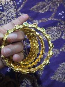 Gold-toned Bangle Set