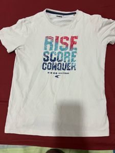 Cool Graphic Tee - Rise Score Conquer