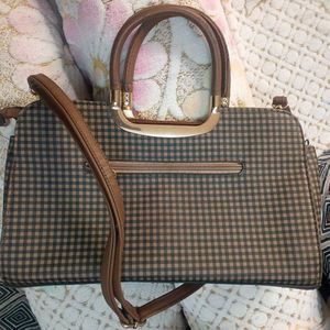 Vintage Checkered Handbag