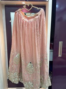 Lehenga Choli With Attached Sleeves Dupatta