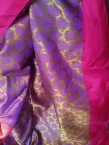 Beautiful double Shade Kanjeevaram Saree