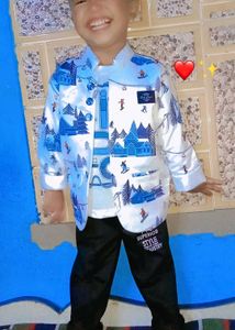 Boys' Stylish Printed Shirt Set