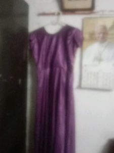 Purple Embellished Party Gown