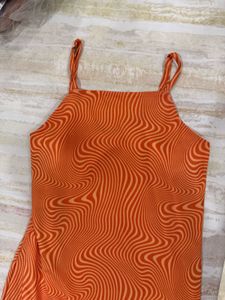 Orange Swirl Mini Dress