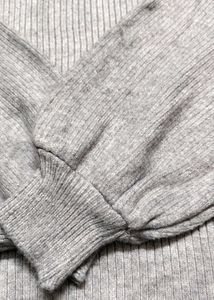 Grey Knit Pullover Sweater