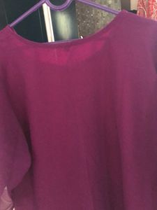 Wine Short Kurti For Casual Use
