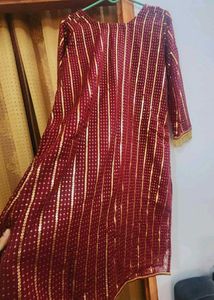 Maroon Sequence 3piece Suit