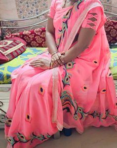 Saree With Stiched Blouse