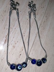 Silver Anklet Set Of 2