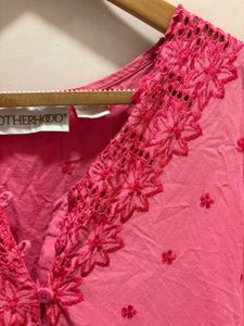 Beautiful Lace Trim Over Size Dress