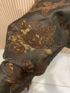 Women’s Ethnic Brown Gown With Patchwork On Front