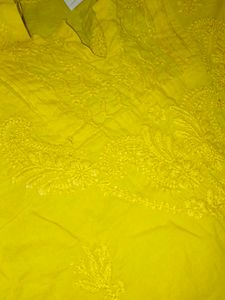 Yellow Embroidered Kurta