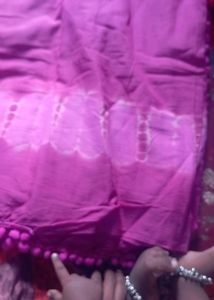 New Babypink Mulmul Cotton saree