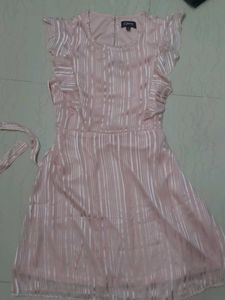 Elegant Pink Striped Dress