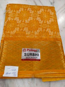 Elegant Yellow Saree(DOLA SILK)