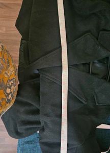Korean Trendy Black Trench Coat