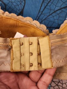 Lace Detail Beige Bra