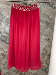 Set Of 3 Crop Top Plazzo With Shrug