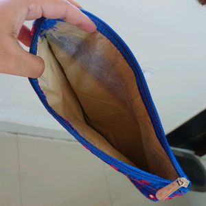 Royal Blue Mirror Embroidery Clutch Women