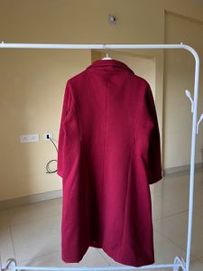 Elegant Burgundy Trench Coat