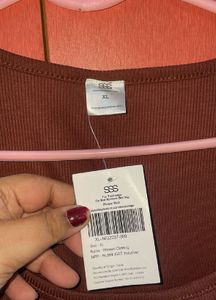 Brown Long Sleeve Top